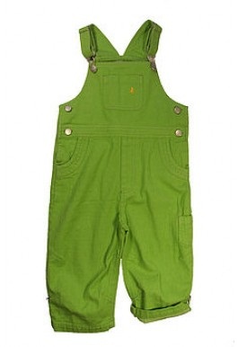 green denim overalls