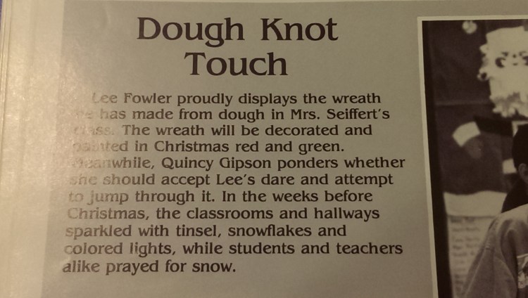 praying... maybe kids still do it in school but it's certainly not listed in the yearbooks.