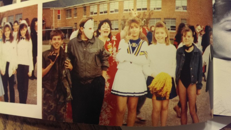 a scary Jason mask and another concealed weapon.