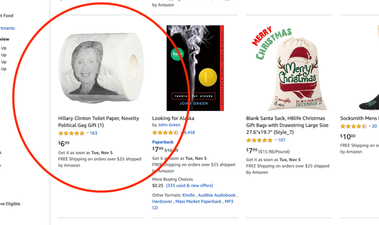 hillary toilet paper